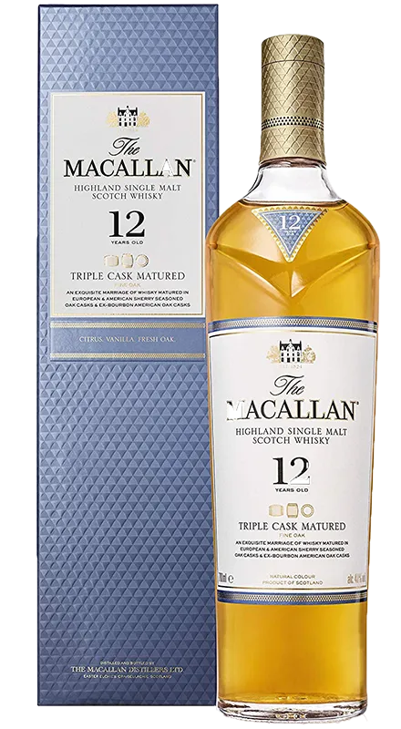 Macallan 12 Ani Triple Cask Single Malt Whisky 0.7L